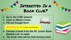 Book Club information from the 22-23 school year that was on our school website