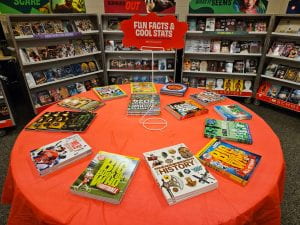 Fun fact books display table